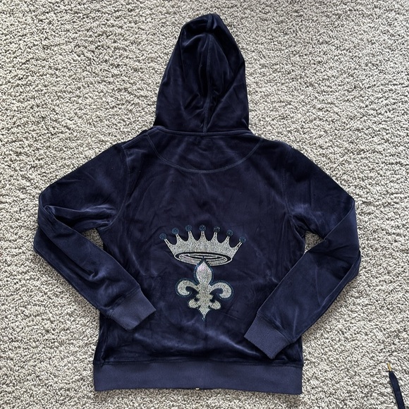 White Mark Women's 2 Piece Rhinestone Velour Tracksuit Set - Picture 9 of 16